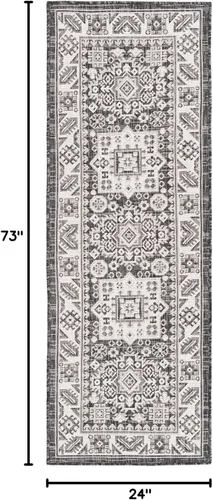 Vista 164 de Unique Loom Outdoor Aztec Collection Alfombra de área, Chalca (7 pies 10 pulgadas, cuadrada, azul/marfil)