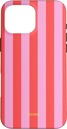 Vista 19 de Funda de rayas rojas rosas para iPhone 17