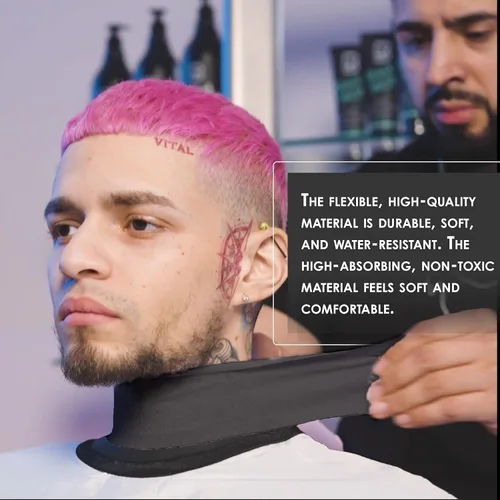 Vista 3 de L3 - Papel de cuello de nivel 3 - Tiras desechables y flexibles para el cuello - Suministros de peluquero y estilista - Se adhiere al cuello