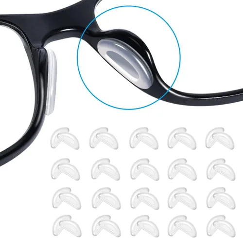 Vista 8 de 5 pares de almohadillas de nariz de silicona para gafas, protector de nariz suave antideslizante para gafas (transparente/0.079 pulgadas)