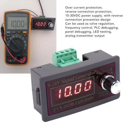 Vista 9 de Simulador analógico de voltaje 0-10V, generador ajustable ABS módulo de vivienda Medidor de control de frecuencia para pruebas de dispositivos PLC