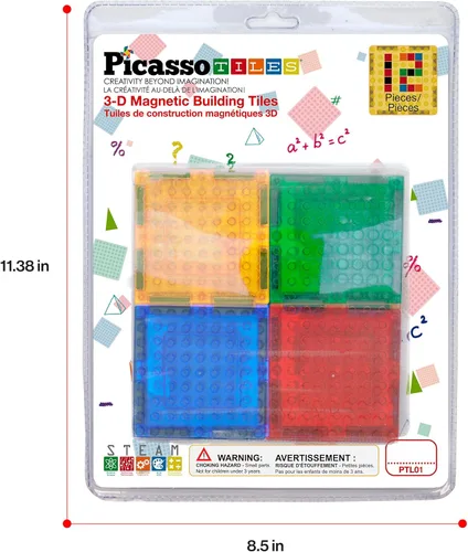 Vista 9 de PicassoTiles Ladrillos Magnéticos de Construcción STEM, Juego de Azulejos Magnéticos Creativos, Juego de Construcción de Ladrillos, Juguete