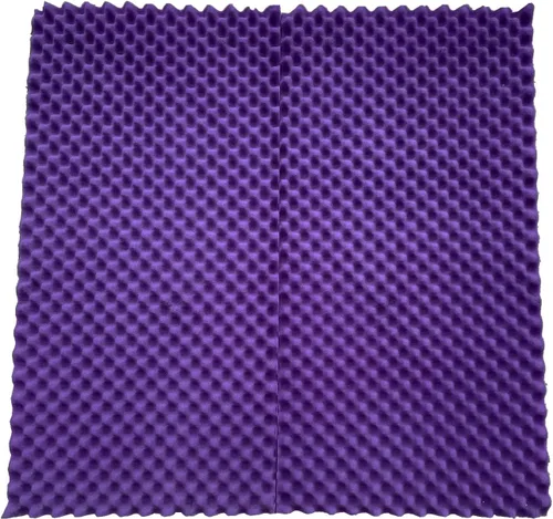 Vista 9 de Paquete de 4 paneles de espuma acústica en forma de huevo morado con forma de huevo de gran tamaño, tablero de espuma absorbente de sonido de 48 x