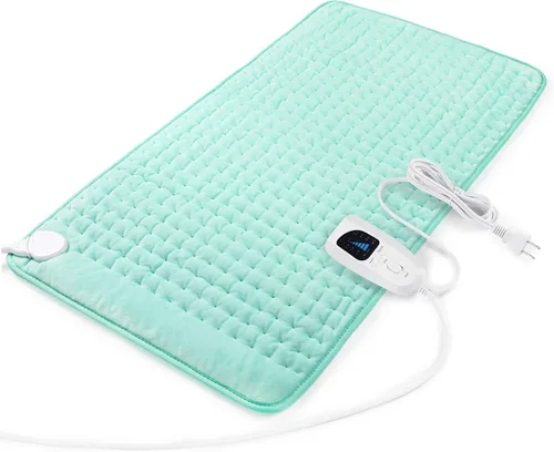 Vista 10 de Deepsoon Almohadilla térmica, almohadillas térmicas eléctricas para espalda, cuello, abdomen, almohadilla térmica húmeda para hombros, rodilla