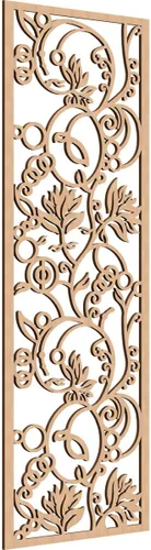 Vista 131 de Ekena Millwork WALW10X25X0250CAPCH Paneles de pared de madera con calado decorativo caspio, 9 3/8 pulgadas de ancho x 24 3/8 pulgadas de alto, cereza