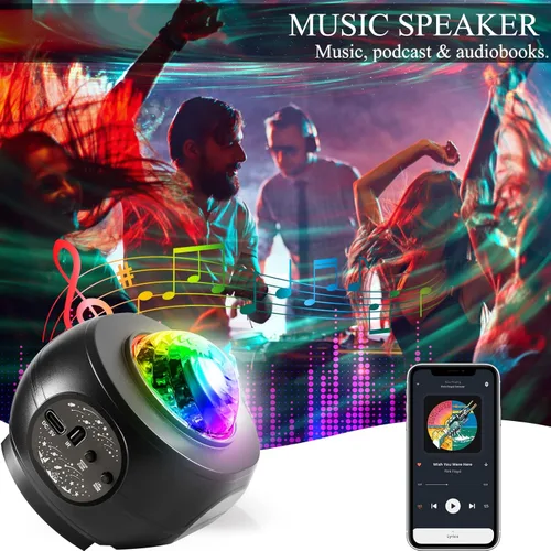 Vista 3 de Luz de discoteca, luces de noche, luces de discoteca para fiestas de cumpleaños, regalos de cumpleaños para todos, proyector de estrella de galaxia