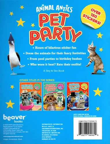 Vista 5 de Libro de actividades con calcomanías - Fiesta de mascotas - Mega libro de calcomanías con más de 150 calcomanías