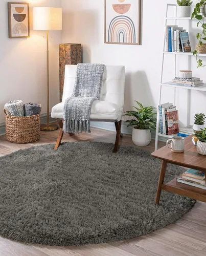 Vista 47 de Rugs.com - Alfombra de la colección Infinity, alfombra de pelo mullido sólida de 2 x 3 pies, color azul Egeo, perfecta para salas de estar