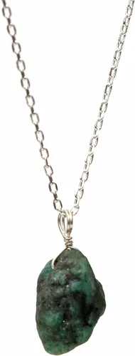 Vista 10 de Collar de cristal de piedra natal crudo para mujer, colgante de plata de ley 925 hipoalergénico, cadena de plata ajustable de 16 + 2 pulgadas