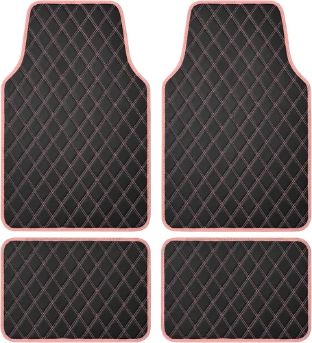 Vista 16 de Carbella Juego de 4 Alfombrillas de Coche con Diamantes Brillantes Estilo Bling, Alfombrillas de Suelo de Coche de Cristal de Strass Brillante Bling