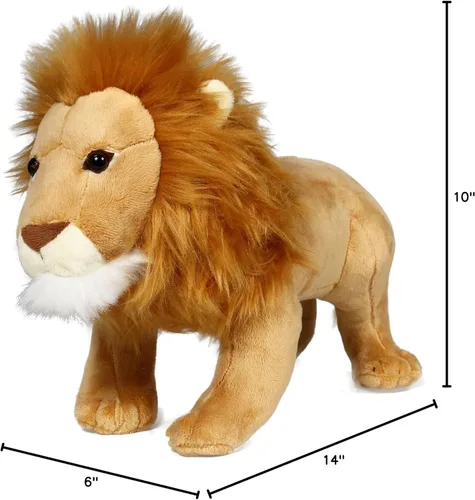 Vista 6 de Ice King Bear Peluche de león, juguete de peluche realista, 12 pulgadas de longitud