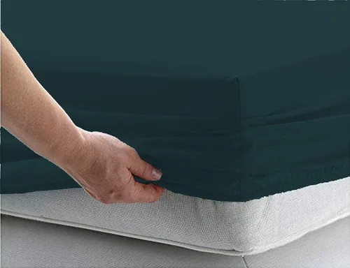 Vista 33 de Sábana bajera ajustable de color burdeos, 1 pieza, con bolsillo extra profundo, se adapta a colchones de 45,7 a 21.2 in en todo elástico de calidad