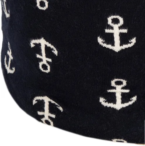 Vista 5 de SAFAVIEH Baby Collection Anchor - Cesta de almacenamiento de algodón con asas color azul marino y blanco