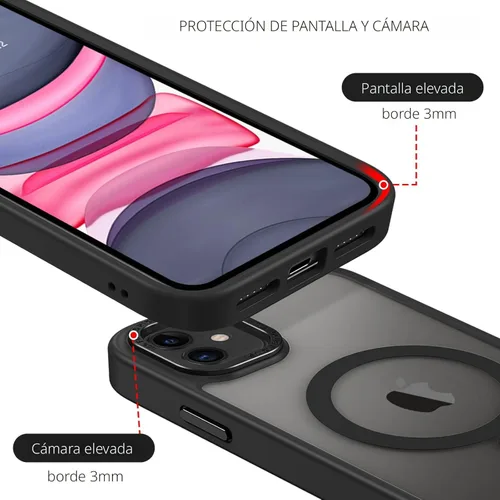 Vista 3 de BENTOBEN Funda para iPhone 11, Funda de teléfono para iPhone 11 Funda Magnética [Compatible con Mag Safe] Translúcida Mate Delgada Resistente a