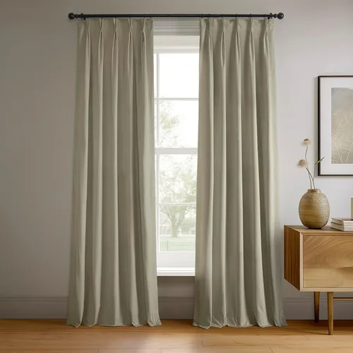 Vista 14 de HPD Half Price Drapes Cortinas opacas de terciopelo de 108 pulgadas de largo, 1 panel de cortina opaca plisada para sala de estar y dormitorio, 25
