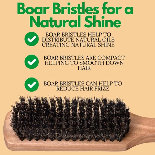 Vista 5 de Cepillo para barba de cerdas de jabalí, para hombres, de GranNaturals