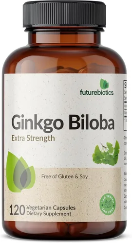Vista 4 de Futurebiotics Ginkgo Biloba Extra Strength Apoya la función cerebral y soporte de memoria, 120 cápsulas vegetarianas