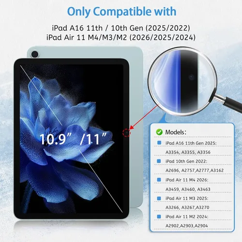 Vista 2 de MOBDIK Pack de 2 protectores de pantalla Paperfeel compatibles con iPad A16 11ª / 10ª generación (2025/2022) y iPad Air 11 M3 2025 / M2 2024