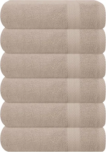 Vista 53 de GLAMBURG Sábana de baño de algodón extra grande premium de 700 GSM 35x70 - 100% algodón peinado - Calidad de hotel y spa de lujo - Duradera