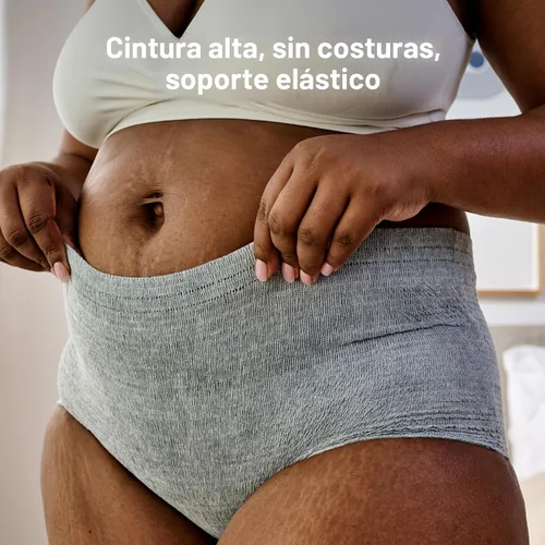 Vista 2 de Frida Mom Ropa interior posparto para recuperación de cesárea, cintura alta desechable con soporte elástico