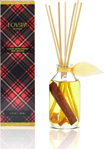 Vista 9 de LOVSPA - Set de difusor de cañas, difusor de aceite perfumado con aroma a ámbar romántico y varillas, accesorios de fragancia para el hogar