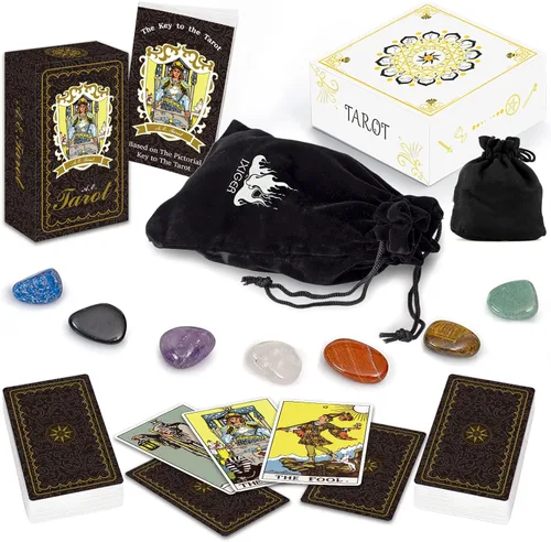 IXIGER Cartas de tarot con guía (idioma español no garantizado), 78 cartas de tarot originales, juego de adivinación para principiantes y lectores