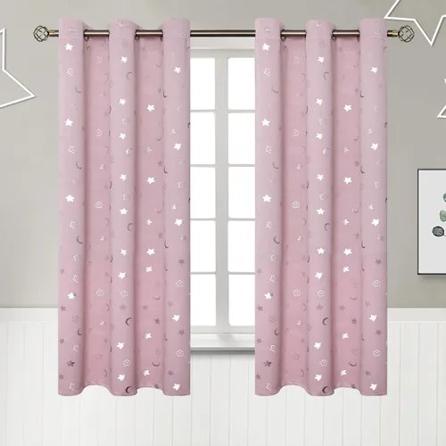 Vista 202 de BGment Cortinas cortas para ventanas, cortinas opacas pequeñas de 45 pulgadas para dormitorio, cortinas de oscurecimiento de habitación