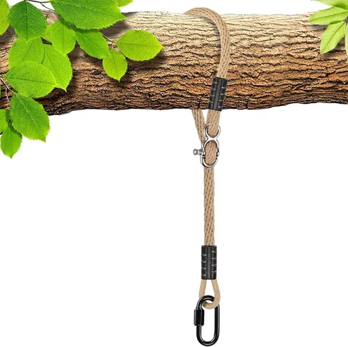 Vista 12 de Kit de Correa Colgante para Silla de Hamaca de Árbol de SELEWARE, Cuerda de Columpio Ajustable de Nylon Soporta hasta 1000lbs, Perfecto para Juego