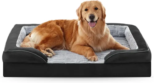 Vista 20 de FURTIME Cama ortopédica para perros extra grandes – Sofá cama impermeable XL para perro, cama de espuma de apoyo ultra cómoda con funda extraíble