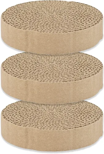 Vista 11 de OurPets - Juguete para gatos Wobble Scratch Track - Juguetes interactivos para gatos de interior con pista de bolas que rueda; varita de plumas