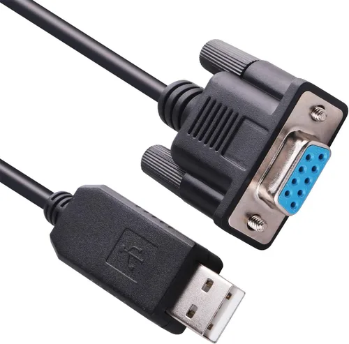 Cable adaptador USB a RS-232 DB9 hembra de 9 pines nulo módem Rollover para Windows, Linux MAC OS (módem nulo)