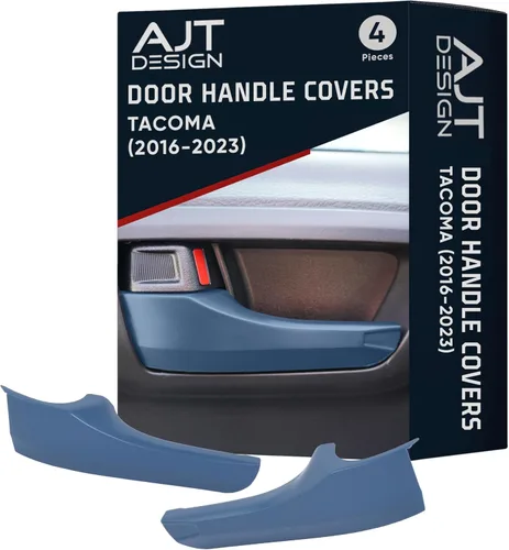 Vista 8 de AJT DESIGN Cubierta de manija de puerta de automóvil compatible con Toyota Tacoma (2016-2023) Moldura interior de plástico ABS, cubierta de manija
