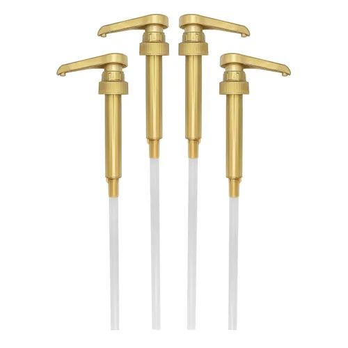 Vista 12 de HANDIT - Bombas doradas para jarabe de café con cubiertas para la punta Se adapta a botellas de 25.4 oz/750ml de Torani, Skinny, Davinci Se