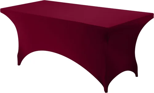 Vista 71 de Utopia Kitchen Mantel rectangular de spándex de 4 pies [1 unidad, negro] 200 GSM elástico, ajustado, lavable y resistente a las arrugas, cubierta