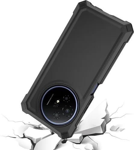 Vista 4 de Funda para TCL 50 XL/60 XE 5G con protector de pantalla de cristal, TCL 50XL, diseño de doble capa, absorbente de golpes, cuerpo completo, protector