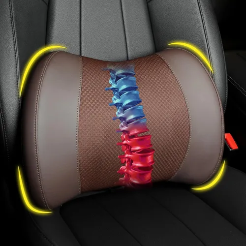 Vista 18 de Lofty Aim Cojín de apoyo lumbar de espuma viscoelástica que alivia el dolor de espalda baja, silla de automóvil, silla de oficina y almohada