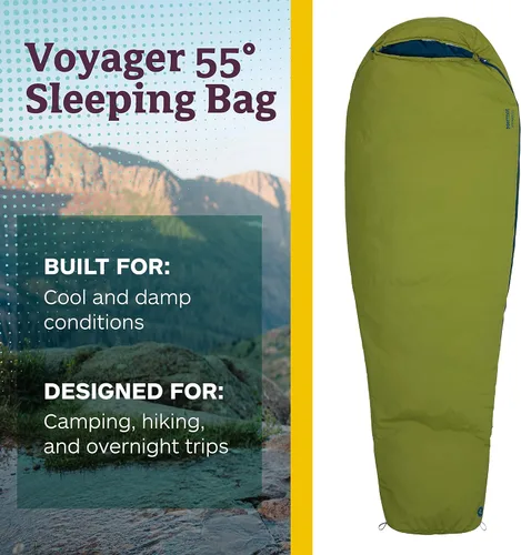 Vista 2 de MARMOT Voyager - Sacos de dormir de momia de 45° o 55°, aislamiento sintético para acampar y mochileros