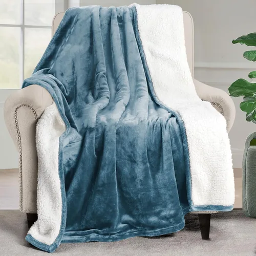 Vista 17 de Utopia Bedding Manta Sherpa Tamaño Throw (Negro, 50x60 Pulgadas) - Manta Reversible de Vellón Suave y Ligera para Cama, Sofá, Sillón, Camping