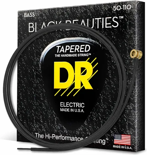 Vista 9 de Dr Strings - Black Beauties - Cuerdas para bajo – Extra-durables, con revestimiento negro.
