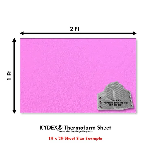 Vista 155 de Hoja de Termoformado Kydex - (Textura P1) - (Espesor de 0,15 cm) - (20,3 cm x 20,3 cm) - (Gris Barco) - (2 Hojas) - Para Hacer Fundas DIY, Armadura