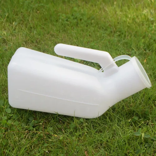 Vista 4 de Botella de orina masculina gruesa y firme con tapa de 32 oz./33.8 fl oz (blanco) paquete de 2