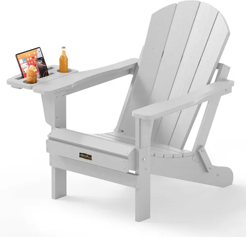 Vista 116 de SERWALL - Silla plegable Adirondack para patio, jardín, exterior, resistente a la intemperie, sillas para hoguera, color naranja