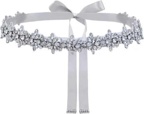 ULAPAN Fajas de cinturón de novia con diamantes de imitación para mujer, cinturones de boda con diamantes de imitación, cinta para vestidos de dama