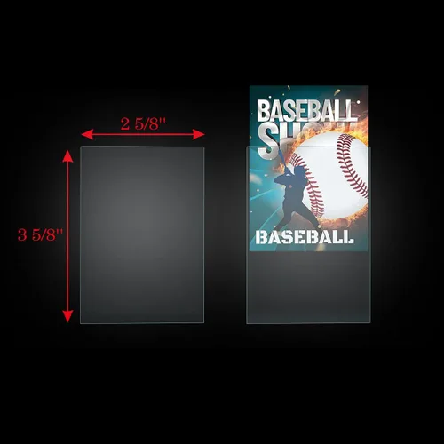 Vista 4 de 800 fundas ultra transparentes para tarjetas de centavo, protectores suaves de 2-5/8 x 3-5/8 pulgadas para tarjetas de béisbol y otras tarjetas