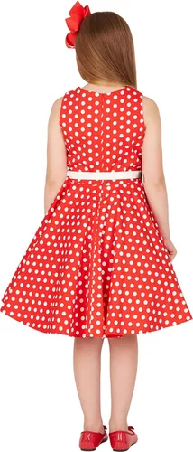 Vista 5 de BlackButterfly Vestido vintage con lunares de los años 50 para niñas