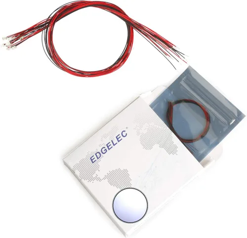 Vista 12 de 20pcs precableado 1206 blanco SMD LED emisor de luz diodo DC 3V Micro Litz longitud 7.8 pulgadas (7.9 in) soldado mini luces LED para bricolaje