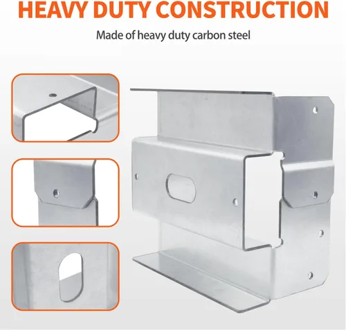 Vista 6 de lifgarfe 10 soportes de poste de anclaje de base de poste de hormigón de 4 x 4 para terraza, patio o pérgola