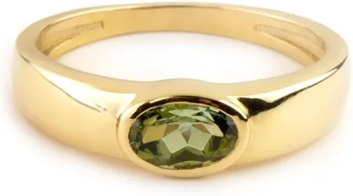 Elegante joyero para mujer, anillo ovalado con piedras preciosas en oro macizo de 9k, 14k y 18k, anillo ovalado con turmalina o amatista o topacio,