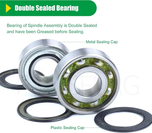 Vista 8 de 1001046 Conjunto de husillo previamente engrasado sustituye al conjunto de husillo 1001046, conjunto de husillo Murray 492574MA, 092574 92574 492574