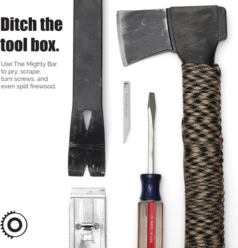 Vista 6 de La Barra Poderosa - Barra de Palanca para Llavero de Acero Inoxidable, Multiherramienta de Cadena de Llaves Pequeña para Portar Todos los Días